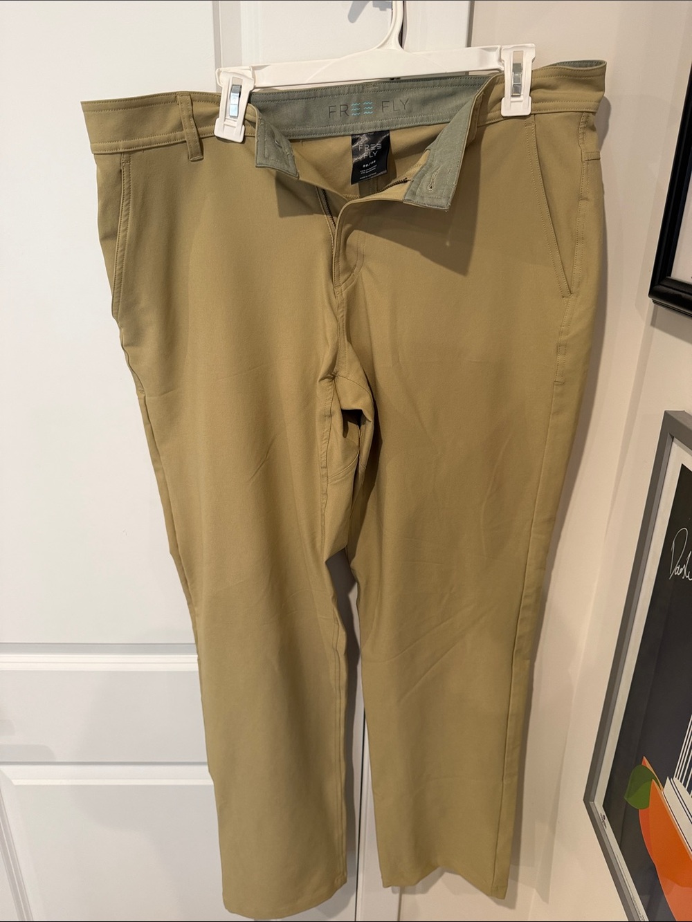 Free Fly Apparel Dark Khaki Stretch Pants 36x34